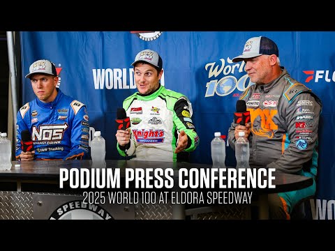 2025 World 100 Podium Press Conference At Eldora Speedway - dirt track racing video image
