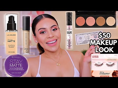 FULL FACE WITH ONLY $50: DRUGSTORE MAKEUP LOOK! WOW SUCH GREAT PRODUCTS | JuicyJas - UCqTR5f7YkGro3cPv23SqcqQ