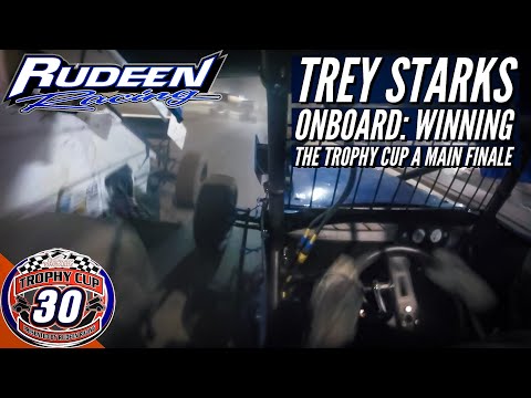 Trey Starks Rudeen Racing Onboard - Trophy Cup 30 A Main Finale At Thunderbowl Raceway (10/19/24) - dirt track racing video image