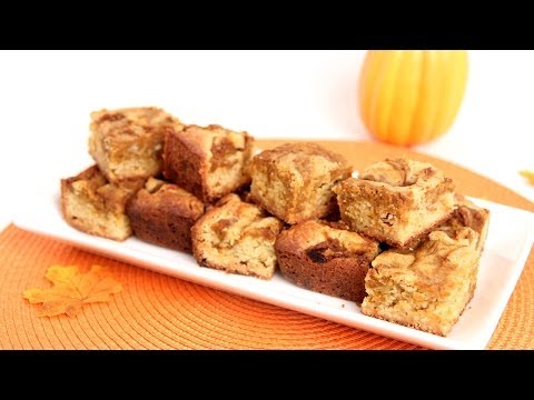 Pumpkin Swirl Blondies Recipe - Laura Vitale - Laura in the Kitchen Episode 656 - UCNbngWUqL2eqRw12yAwcICg