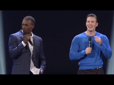 Chris Evans (Captain America) & Anthony Mackie (Falcon) at the D23 Expo 2015 for Civil War - UCYdNtGaJkrtn04tmsmRrWlw