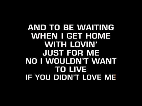 Don Williams - I Wouldn't Want To Live If You Didn't Love Me (Karaoke) - UCQHthJbbEt6osR39NsST13g