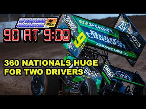 SprintCarUnlimited 90 at 9 for Thursday, July 31st: 360 Nationals is huge for two drivers this week - dirt track racing video image
