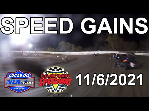 SPEED GAINS - Micro Sprint Car Racing with NOW600 at Creek County Speedway: 11/6/2021 - dirt track racing video image