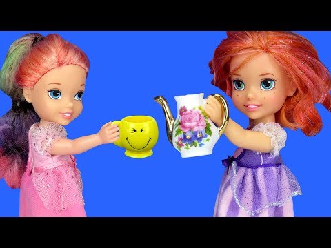 TEA PARTY ! Elsa and Anna toddlers visit Barbie & Chelsea - playdate - UCQ00zWTLrgRQJUb8MHQg21A