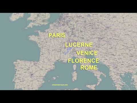 Europe tour route - UCvW8JzztV3k3W8tohjSNRlw