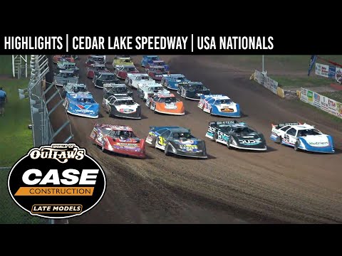 World of Outlaws CASE Construction Late Models | Cedar Lake Speedway | August 3, 2024 | HIGHLIGHTS - dirt track racing video image