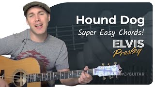 Hound Dog - Elvis (Very Easy Song Beginner Guitar Lesson BS-103) How to play