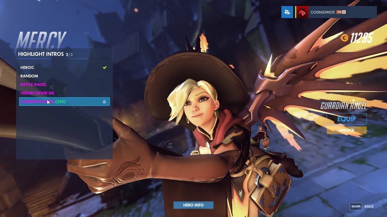 Mercy Witch Overwatch Halloween Legendary Skin Spotlight Intro