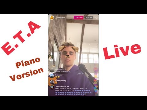 Justin Bieber E.T.A (Piano Version) Live 23/03/2020