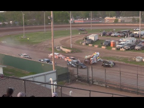 5/20/2023 IMCA Sport Mod Crash - Shawano Speedway - B Mod - dirt track racing video image
