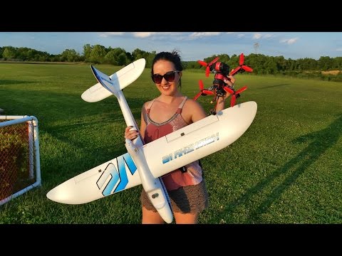 Abby Flies Dynam Hawk Sky V2 Plane Nate Chases w/ Walkera Furious 215 Drone - TheRcSaylors - UCYWhRC3xtD_acDIZdr53huA