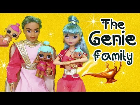 Barbie LOL Families ! The Genie Family and the Color Change Bunny ! Toys and Dolls Fun for Kids - UCGcltwAa9xthAVTMF2ZrRYg
