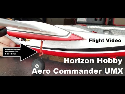 Horizon Hobby - Aero Commander UMX - Main Gear Reinforcement and Oleo Detail - Flight Video - UCVumEMd8O4mN1VwOPwVcLuA