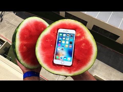 Can a Watermelon Protect iPhone 6s from 100 FT Drop Test? - GizmoSlip - UCmY5lv5l2RYGOKWKGXLmGJw