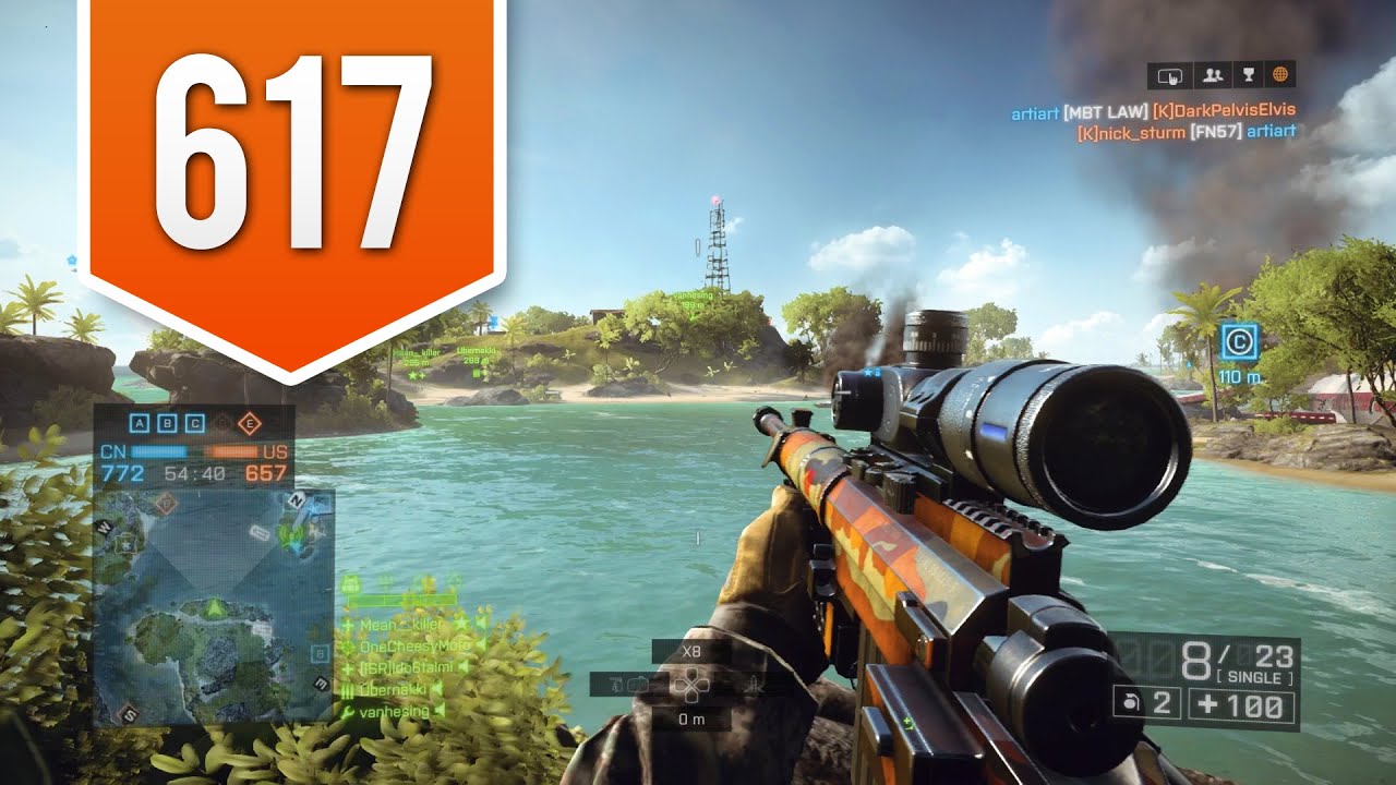 BATTLEFIELD 4 (PS4) - Road to Max Rank - Live Multiplayer Gameplay #617 - THE PERFECT SHOT! | AudioMania.lt
