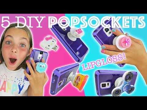 5 Best Easy DIY Popsocket Crafts | How To Phone DIY Projects w/ Ava | Kids Cooking and Crafts - UC1W4T2HfKVCJM4ICOjzxoBg