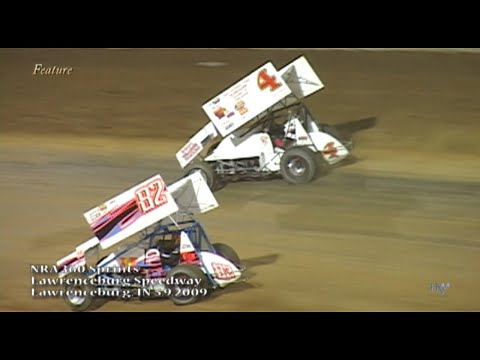 National Racing Alliance (NRA) 360 Sprint Cars - Lawrenceburg Speedway May 9, 2009 - dirt track racing video image