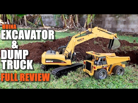 HUINA EXCAVATOR & DUMP TRUCK 1/12 Scale - Full Review - [Unbox, Inspection, Run Test, Pros & Cons] - UCVQWy-DTLpRqnuA17WZkjRQ