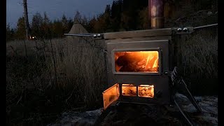 NOMAD - Best Portable Wood Stove for Winter Camping in a Canvas Tent & Cooking