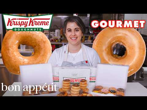 Pastry Chef Attempts to Make Gourmet Krispy Kreme Doughnuts | Gourmet Makes | Bon Appétit - UCbpMy0Fg74eXXkvxJrtEn3w