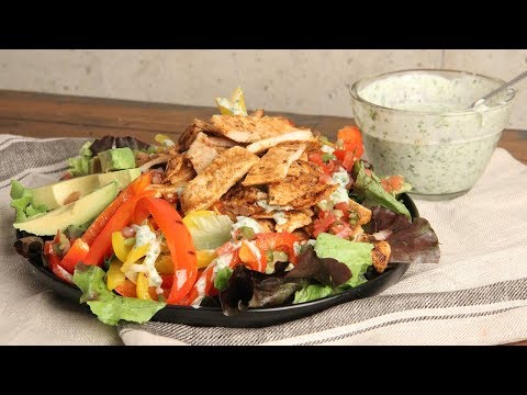 Chicken Fajita Salad with Creamy Cilantro Dressing | Ep. 1280 - UCNbngWUqL2eqRw12yAwcICg