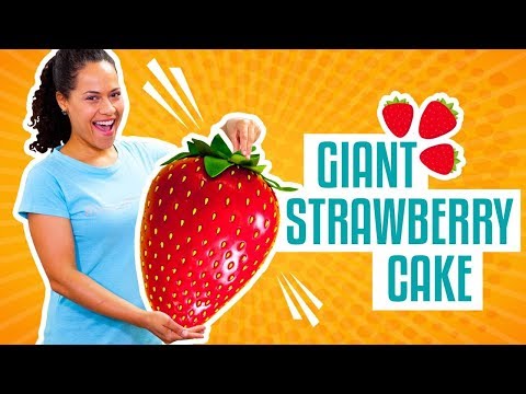 How To Make A GIANT STRAWBERRY Out Of Pink Vanilla CAKE & Fondant | Yolanda Gampp | How To Cake It - UCvM1hVcRJmVWDtATYarC0KA