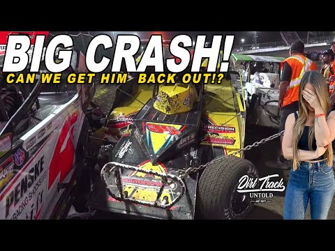 Bad Luck And A Big Wreck In Canada At Autodrome Drummond! - dirt track racing video image
