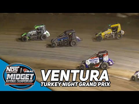 HIGHLIGHTS: USAC NOS Energy Drink National Midgets | Ventura Raceway | Turkey Night | Nov. 25, 2023 - dirt track racing video image