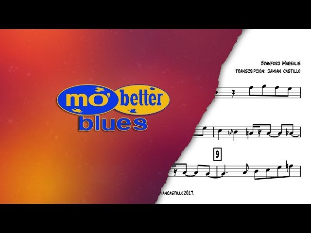 Mo’ Better Blues Alto Sax Sheet Music