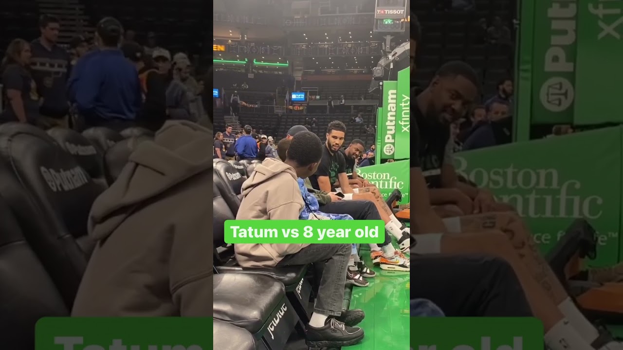 Tatum was really TRASH TALKING this 8 year old💀🤣 #shorts