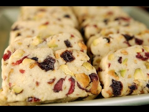 Cranberry Pistachio Shortbread Recipe Demonstration - Joyofbaking.com - UCFjd060Z3nTHv0UyO8M43mQ