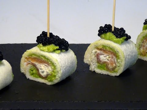 Receta Rollitos de salmón con aguacate y salsa tártara - Aperitivos rapidos - recetas para navidad - UC5ONfXPjWgqElh0NZaRJ1tg