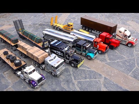 7 Truck Semi Convoy Rolls through a City - 1/14th scale | RC ADVENTURES - UCxcjVHL-2o3D6Q9esu05a1Q