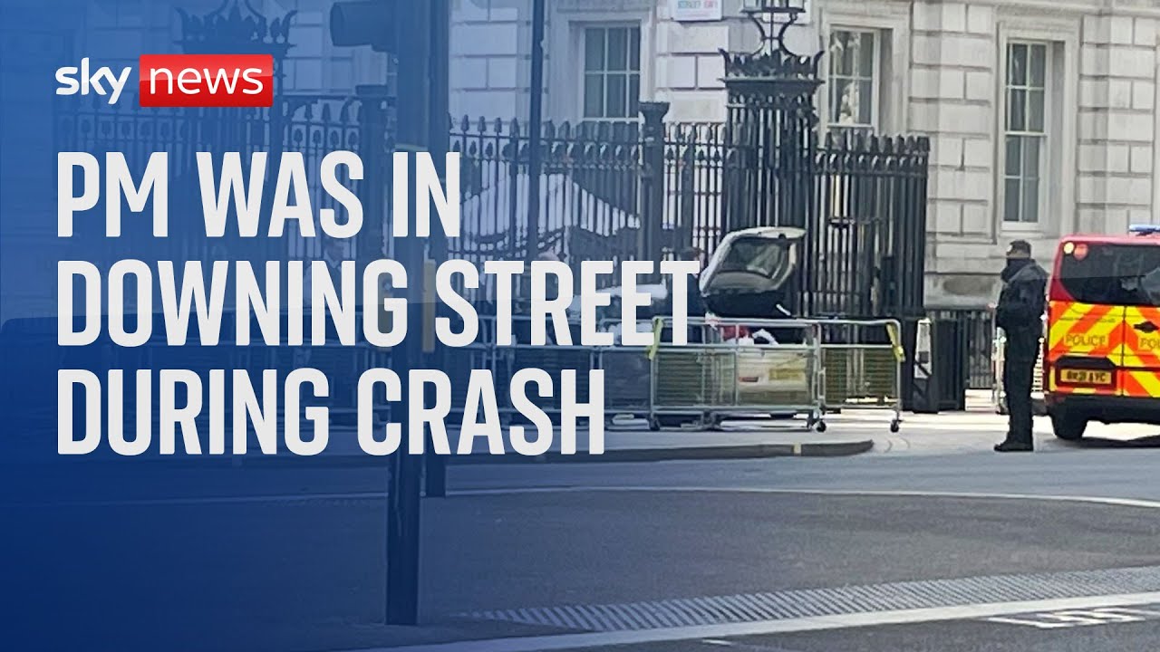 Rishi Sunak was in Downing Street when car crashed into front gates