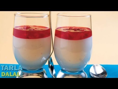 White Chocolate Mousse with Strawberry Sauce by Tarla Dalal - UCYRRwNWXxCKFaVjFuXo1I8Q