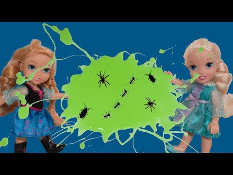 Elsa and Anna toddlers at the bug slime factory - UCB5mq0ucfGe9dNCIC0s41QQ