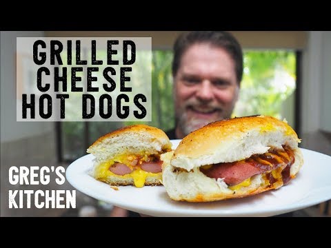 GRILLED GARLIC BREAD CHEESE HOT DOG - Greg's Kitchen