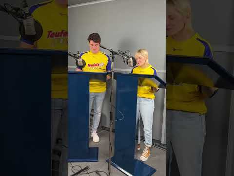 Die Teufelskicker Moritz und Catrina im Studio #shorts #shortsvideo #em2024 #fußball #hörspiel