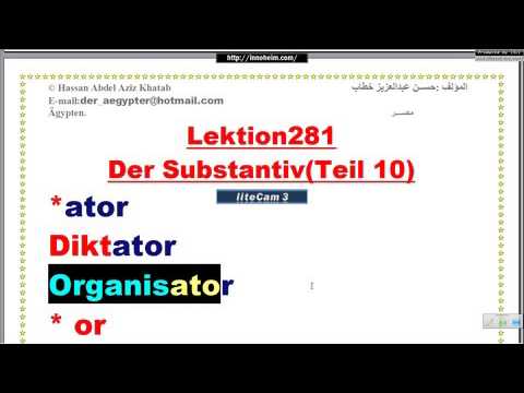 Lektion 281 الدرس الرابع- الأسماء – تعليم اللغة الألمانية
