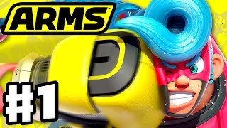 ARMS - Gameplay Walkthrough Part 1 - Spring Man Grand Prix! (Nintendo Switch)