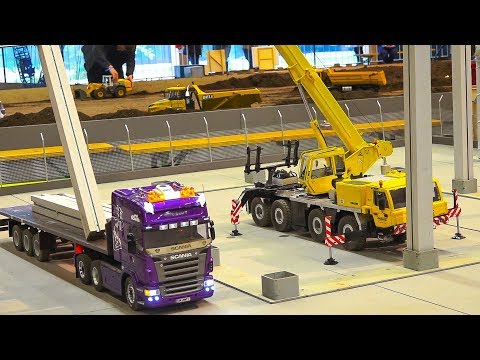 GREAT RC MODEL SCALE CRANE TADANO FAUN IN ACTION!! *RC HEAVY LOAD TRUCK SCANIA - UCOM2W7YxiXPtKobhrYasZDg