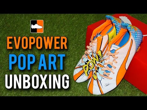 Pop Art PUMA evoPOWER 1.2 Boots Unboxing - Cartoon Graphic Edition - UCs7sNio5rN3RvWuvKvc4Xtg