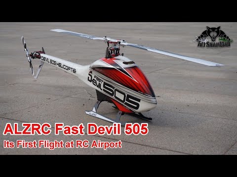 ALZRC Fast Devil 505 Electric RC Helicopter First Flight at RC Airport - UCsFctXdFnbeoKpLefdEloEQ