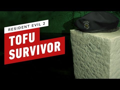 Resident Evil 2 Remake: Tofu Survivor Zombie Stabbing Gameplay - UCKy1dAqELo0zrOtPkf0eTMw