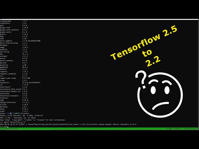 How to Downgrade Your TensorFlow Version