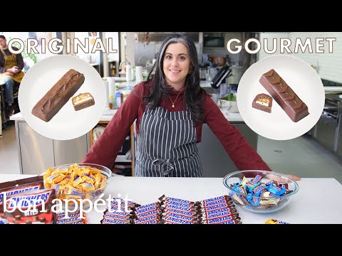 Pastry Chef Attempts to Make Gourmet Snickers | Gourmet Makes | Bon Appétit - UCbpMy0Fg74eXXkvxJrtEn3w