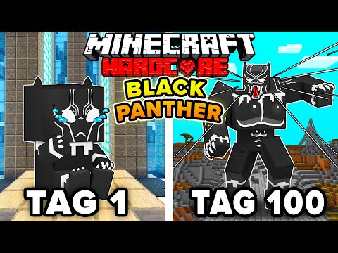 Ich überlebe 100 TAGE als BLACK PANTHER in Minecraft Hardcore!