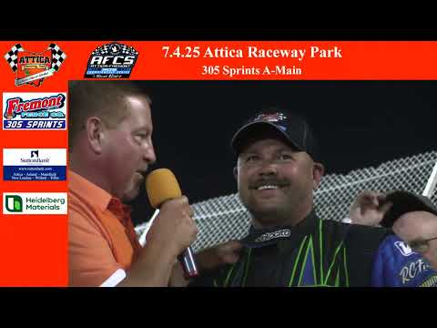 July 4th 2025 | Attica Raceway Park | 305 Sprints A-Main - dirt track racing video image