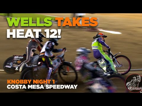 Wells Takes Heat 12! Knobby Night! Costa Mesa Speedway #speedway #dirtracing #racing - dirt track racing video image